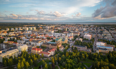 Oulu city at summertime, Finland