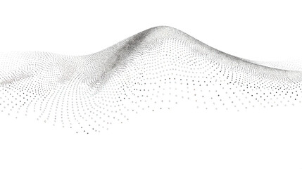 Flowing dots particles wave music pattern.