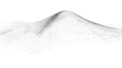 Flowing dots particles wave music pattern.