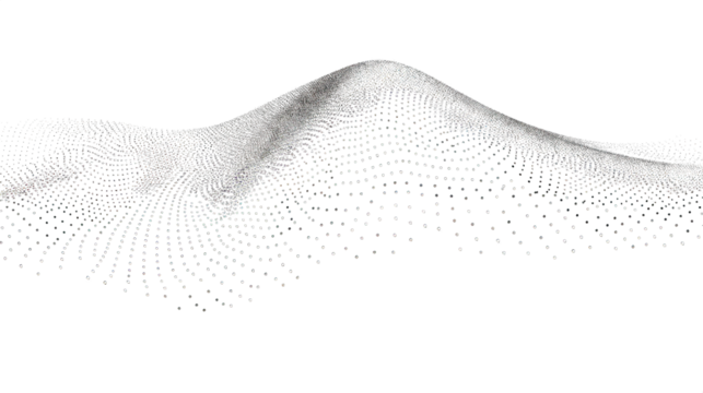 Flowing dots particles wave music pattern.