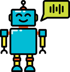 Talking robot icon