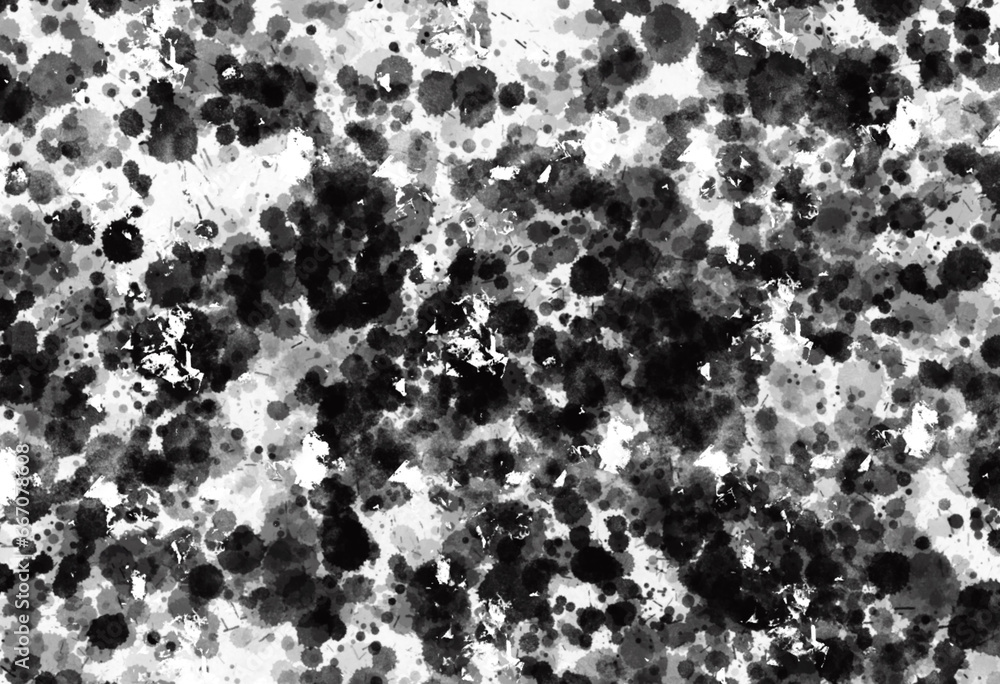 Poster monochrome texture consisting of chaotic graphic elements. grunge background. abstract illustration.