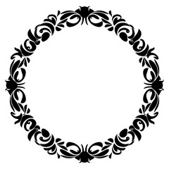 Vintage Decorative Ornamental Circle frame vector, Round vector ornamental Frame