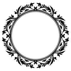 Vintage Decorative Ornamental Circle frame vector, Round vector ornamental Frame