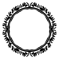 Vintage Decorative Ornamental Circle frame vector, Round vector ornamental Frame