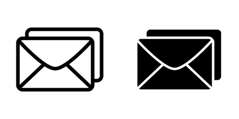 Mail icon set. email icon vector. E-mail icon. Envelope illustration