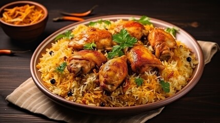 rice with chicken  generated by AI