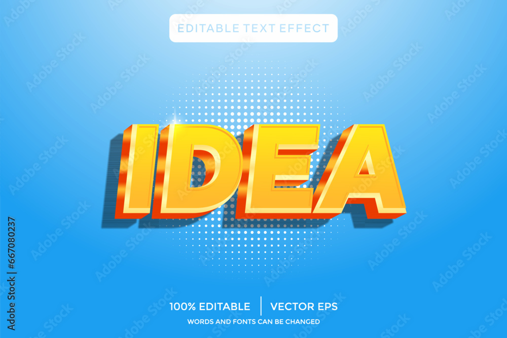 Poster idea 3d text effect template