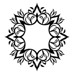 Vintage Decorative Ornamental Circle frame vector, Round vector ornamental Frame