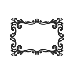 Decorative border frame with corner vector illustration