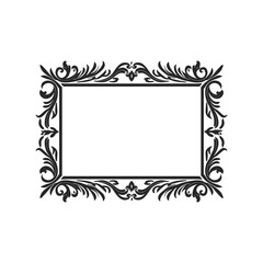 Decorative border frame with corner vector illustration