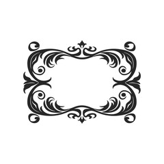 Decorative border frame with corner vector illustration