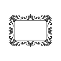 Decorative border frame with corner vector illustration