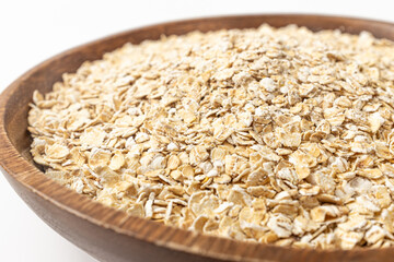 oatmeal on a white background