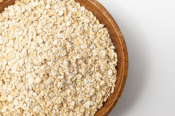 oatmeal on a white background