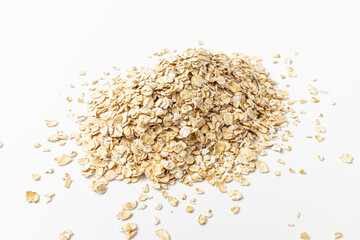 oatmeal on a white background