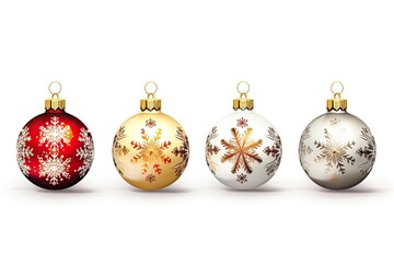 colorful christmas ball hanging decoration illustration