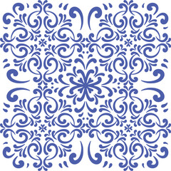 Ornamental blue and white patterns for any decor.