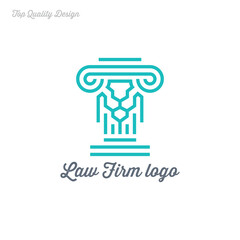 illustration of a lion column