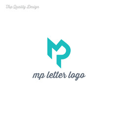 MP text business logo design