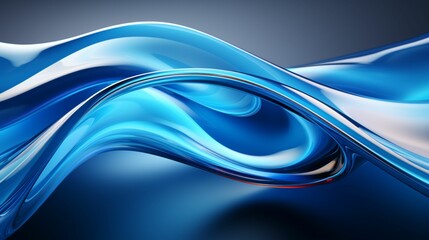 Obraz premium A Mesmerizing 3D Fluid Wave of Vibrant Technology Particles and Data Elements, Embarking on a Journey Through the High-Tech Landscape of Advanced Innovation