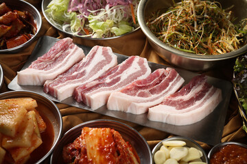 samgyeopsal, pork belly, 삼겹살, 오겹살