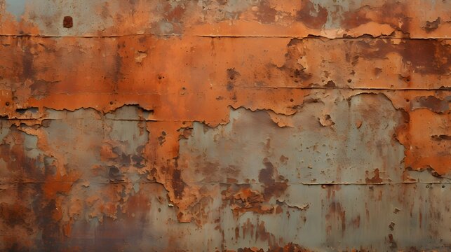 texture plaque de m&eacute;tal rouill&eacute;e, g&eacute;n&eacute;r&eacute; par IA