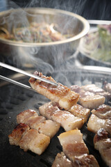samgyeopsal, pork belly, 삼겹살, 오겹살