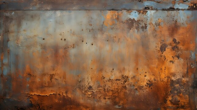 texture plaque de m&eacute;tal rouill&eacute;e, g&eacute;n&eacute;r&eacute; par IA