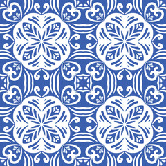 Ornamental blue and white patterns for any decor.