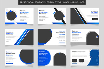 Set of Corporate business minimalist layout used for profile PowerPoint presentation editable slide template
