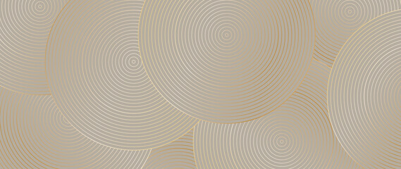 Luxury vector background. Golden elegant geometric shape, golden line gradient, glitter on light background. Premium illustration design for holiday card, grand opening, party invitation.