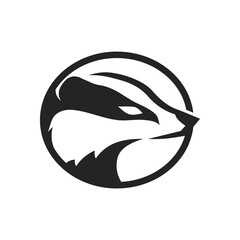 Badger logo template Isolated. Brand Identity. Icon Abstract Vector graphic