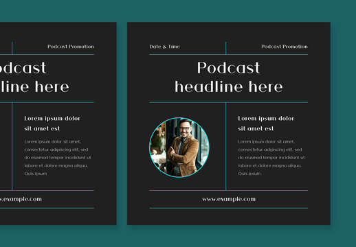 Podcast Social Media Post Layout