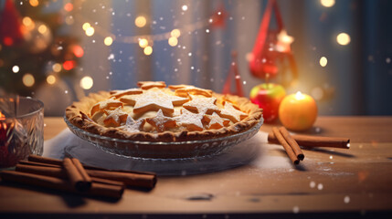 Creating a cinnamon-apple pie to evoke a festive feeling.