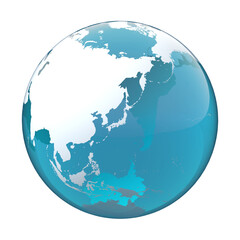 Japan, earth globe, world map