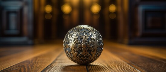 Detailed perspective of a metal door handle - obrazy, fototapety, plakaty