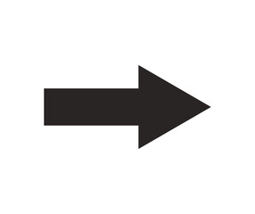 Arrow icon in Basic straight flat style. Collection of vector symbol on white background. Vector illustration.