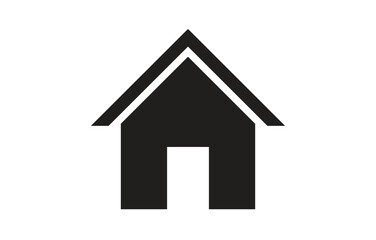 Home icon in Basic straight flat style. Collection of vector symbol on white background. Vector illustration.