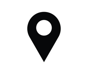 Location icon in Basic straight flat style. Collection of vector symbol on white background. Vector illustration.