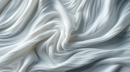 A billowing ocean of texture, this wavy white fabric invites endless possibilities for fashion and self-expression