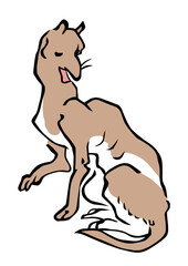 浮世絵　犬　その1