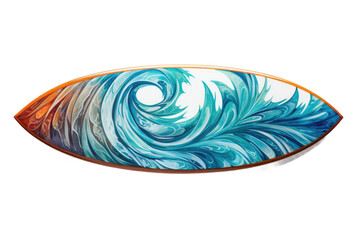 Elegant Surfboard on Transparent Background