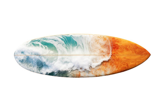 Surfboard on Transparent Background