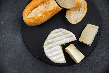 soft cheese in white mold delicious creamy taste healthy eating cooking appetizer meal food snack on the table copy space food background rustic top view