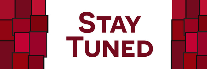 Stay Tuned Pink Red Grid Left Right 