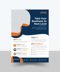 Obraz premium creative design modern business flyer Template vector design for flyer Magazine corporate leaflets abstract advertise, publication, Magazine, Portfolio infographic, marketing flyer in A4