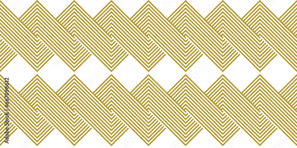 Poster Modern abstract geometric retro vector seamless diagonal pattern with simple elements and shapes. Graphic pastel colored minimalist background.