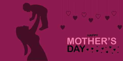 Happy Mother's Day. banner, Greeting card, poster