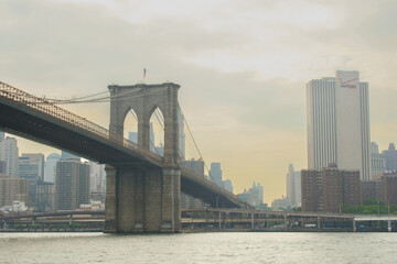 Nice view on a great bridge at New York City, USA